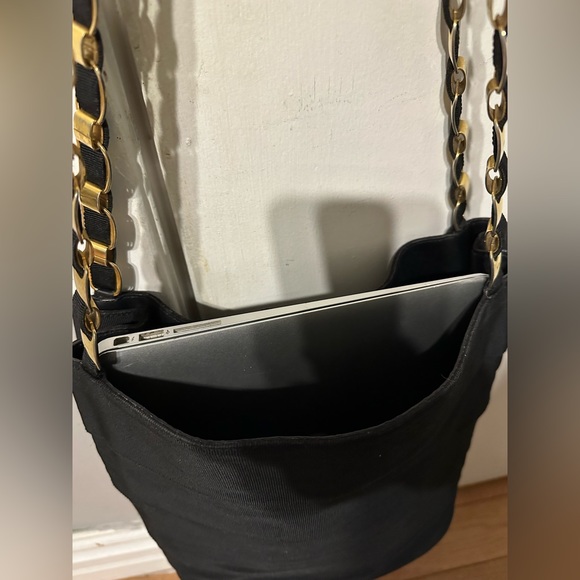 Salvatore Ferragamo metal & canvas tote bag (fits 13” MacBook Air) - Picture 9 of 13